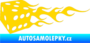 Samolepka Kostky 002 levá jasně žlutá