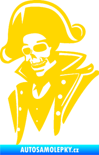 Samolepka Kostra pirát levá jasně žlutá