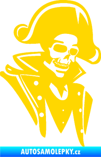 Samolepka Kostra pirát pravá jasně žlutá