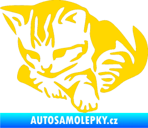 Samolepka Koťátko 003 levá jasně žlutá