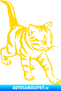 Samolepka Koťátko 004 pravá jasně žlutá