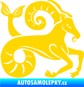 Samolepka Kozoroh 005 pravá jasně žlutá