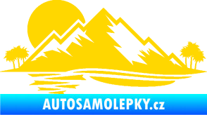 Samolepka Krajina hory 004 levá jasně žlutá