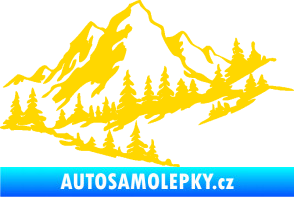 Samolepka Krajina hory 007 pravá jasně žlutá