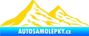 Samolepka Krajina hory 009 pravá jasně žlutá