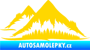 Samolepka Krajina hory 011 levá jasně žlutá