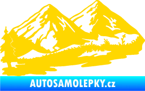 Samolepka Krajina hory 012 levá jasně žlutá