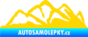 Samolepka Krajina hory 013 pravá jasně žlutá