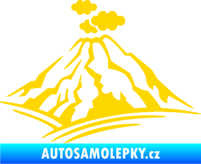 Samolepka Krajina hory 018 pravá jasně žlutá