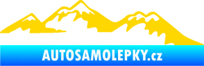Samolepka Krajina hory 020 pravá jasně žlutá