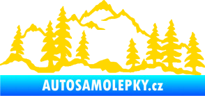 Samolepka Krajina hory 033 levá jasně žlutá