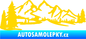 Samolepka Krajina hory 038 levá jasně žlutá