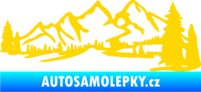Samolepka Krajina hory 038 pravá jasně žlutá