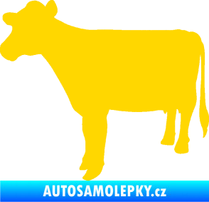 Samolepka Kráva 001 levá jasně žlutá