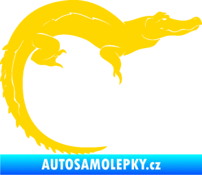 Samolepka Krokodýl 001 pravá jasně žlutá