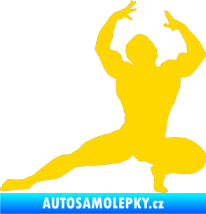 Samolepka Kulturista 009 levá jasně žlutá