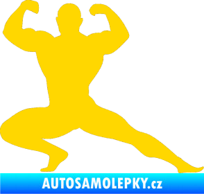 Samolepka Kulturista 015 pravá jasně žlutá