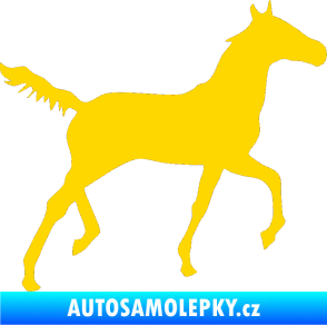 Samolepka Kůň 011 pravá jasně žlutá