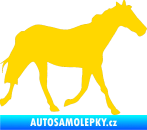Samolepka Kůň 012 pravá jasně žlutá