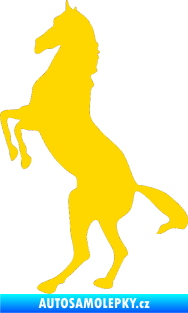 Samolepka Kůň 013 levá na zadních jasně žlutá