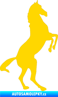 Samolepka Kůň 013 pravá na zadních jasně žlutá