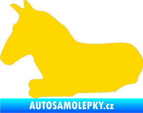Samolepka Kůň 017 levá ležící jasně žlutá