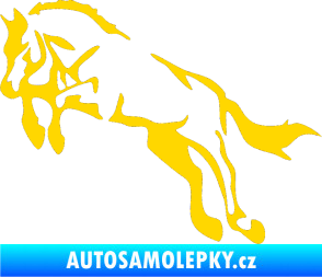 Samolepka Kůň 025 levá skok jasně žlutá