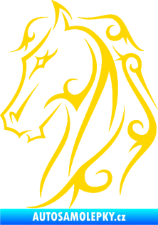Samolepka Kůň 036 levá jasně žlutá