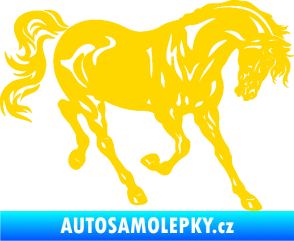 Samolepka Kůň 056 pravá jasně žlutá