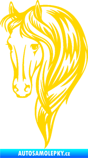 Samolepka Kůň 064 levá s hřívou jasně žlutá