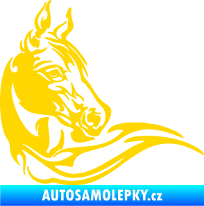 Samolepka Kůň 085 pravá jasně žlutá