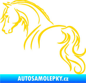 Samolepka Kůň 104 levá jasně žlutá