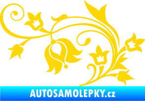 Samolepka Květina dekor 002 levá jasně žlutá