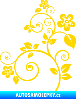 Samolepka Květina dekor 012 levá jasně žlutá