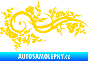 Samolepka Květina dekor 013 pravá jasně žlutá
