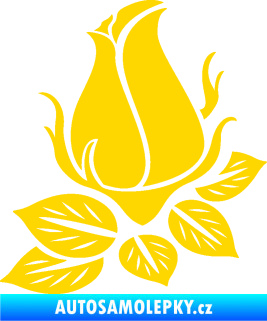 Samolepka Květina dekor 018 levá růže jasně žlutá