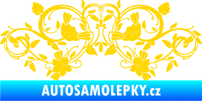 Samolepka Květina dekor 026 jasně žlutá