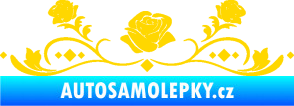 Samolepka Květina dekor 039 růžičky jasně žlutá