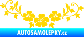 Samolepka Květina dekor 045 levá ibišky jasně žlutá