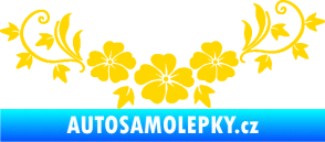 Samolepka Květina dekor 045 pravá ibišky jasně žlutá