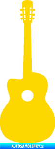 Samolepka Kytara akustická jasně žlutá