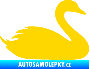 Samolepka Labuť 001 pravá jasně žlutá