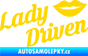 Samolepka Lady driven 002 nápis jasně žlutá