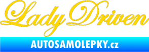 Samolepka Lady driven 003 nápis v řádce jasně žlutá