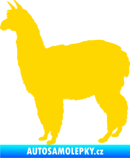 Samolepka Lama 002 levá alpaka jasně žlutá