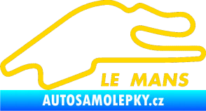 Samolepka Okruh Le Mans jasně žlutá