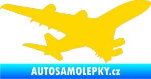 Samolepka Letadlo 002 pravá jasně žlutá
