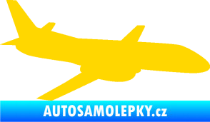 Samolepka Letadlo 004 pravá jasně žlutá