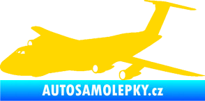 Samolepka Letadlo 008 levá jasně žlutá