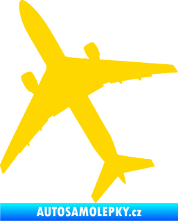 Samolepka Letadlo 018 levá jasně žlutá